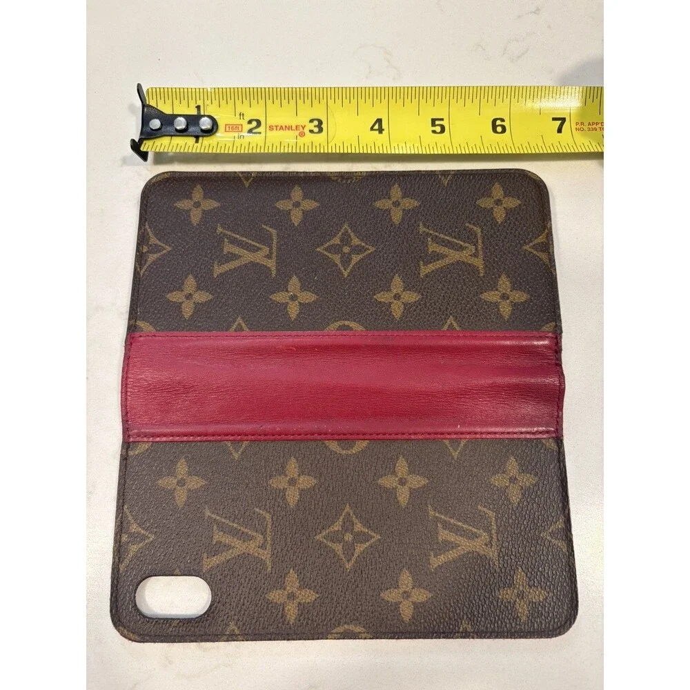 Authentic Louis Vuitton Monogram Folio iPhone X XS Wallet Case w Box & Dust Bag